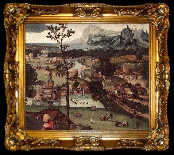 framed  Joachim Patinir Landscape with the Rest on the Flight, ta009-2
